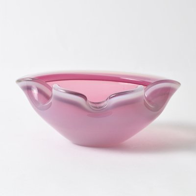 Vintage Murano Pink Alabastro Glass Bowl from Seguso, 1960s for