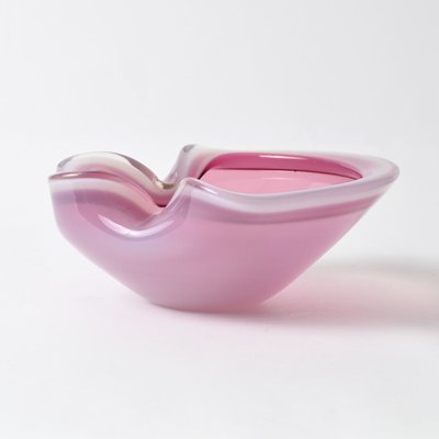 Vintage Murano Pink Alabastro Glass Bowl from Seguso, 1960s for