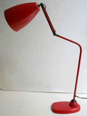 Red Industrial Table Lamp For At, Red Table Lamp Uk