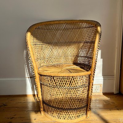 Bucket sale wicker chair