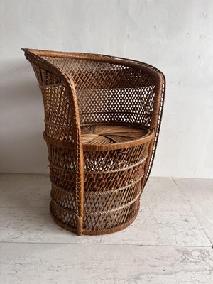 Wicker barrel chair discount