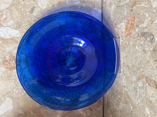 Large Blue Glass Bowl, Isle Wight for sale at Pamono