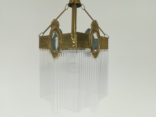 Art Deco Crystal Glass Chandelier 1920s for sale at Pamono