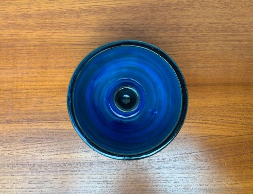 Brignoli [Blu-ray](中古品) Mid-Century Rimini Blu Pottery Candle Holder by Aldo Londi for