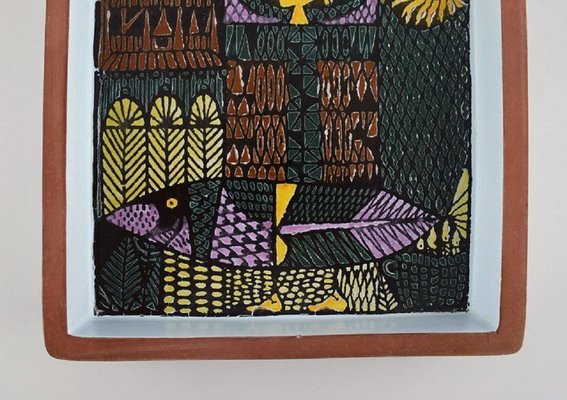 Stoneware Carnival Dish by Stig Lindberg, 1916 for sale at Pamono 