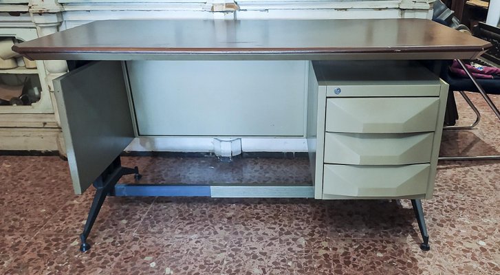 Metal Desk with Drawers from Olivetti Italy 1960s for sale at Pamono