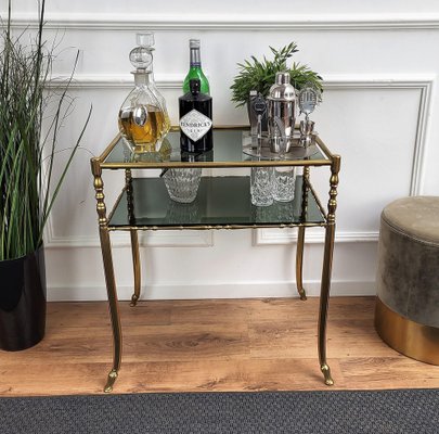 Console en verre et laiton azur personnalisable - MAISON PÉLICAN