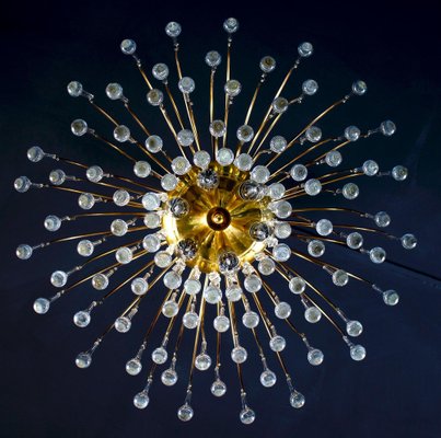 Large Iridescent Murano Glass Drops Chandelier in the Style