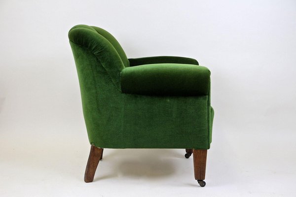 Green on sale velour chair