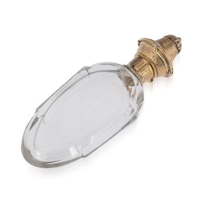 19th Century French 18k Gold Mounted Scent Perfume Bottle, 1890s