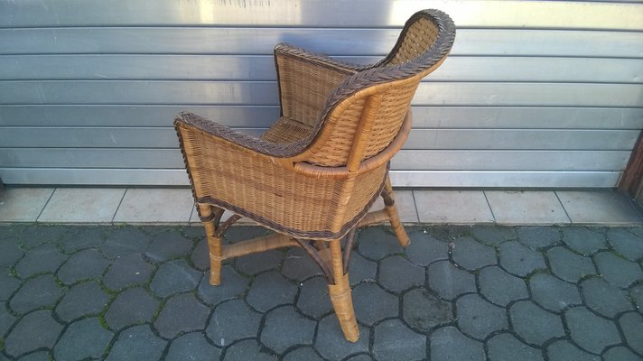 Rattan wicker armchair deals