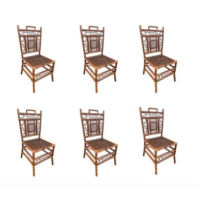 Bamboo chinoiserie chairs deals