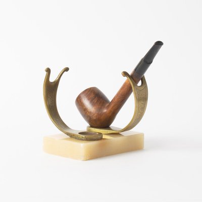 Vintage Bronze Pipe Stand by Georges Garreau, 1930s for sale at Pamono