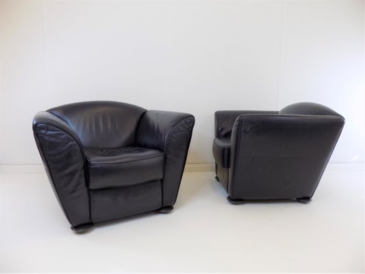 Leather Zelda Armchairs by Maly for Cor, 1980s, Set of 2 for sale at Pamono
