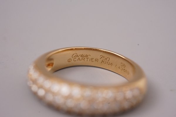 Vintage Etincelle Ring in 750 Gold with Diamonds by Cartier, 1990s for sale  at Pamono