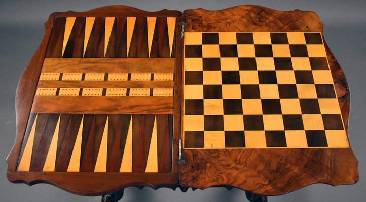 Unique Chess Set With Push to Open Drawer Made From Walnut 