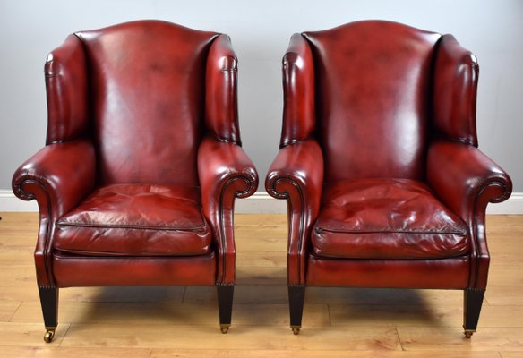 Duresta Leather Wing Back Armchairs Set of 2 for sale at Pamono