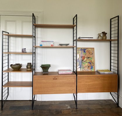 Mid-Century Ladderax Shelving System in Teak with Cabinets from 