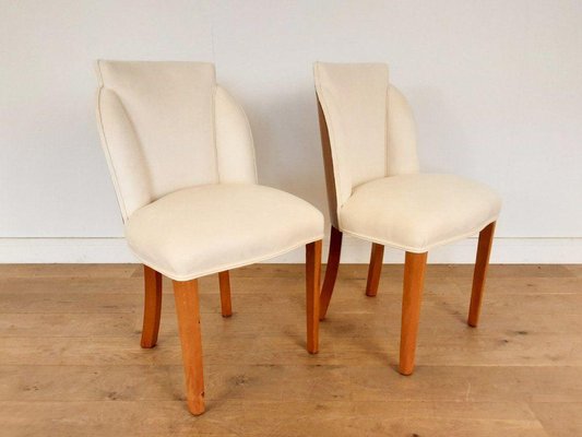 British Art Deco Cloud Back Chairs by Harry Lou Epstein 1930 Set of 2