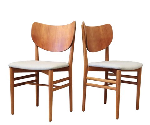 Danish Dining Chair in Teak and Oak by Nils Eva Koppel for Slagelse M belv rk 1950s