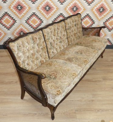 Chippendale Style 3 Seater Sofa with Viennese Braid 1960s