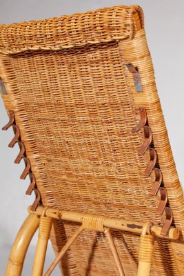 Bamboo & Rattan Easy Chair, Italy, 1960s for sale at Pamono