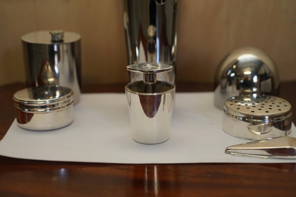 ZEPPELIN SHAKER 40 シルバー 未使用品 Art Deco Style Silver Hallmarked Zeppelin Cocktail Shaker, 1960s
