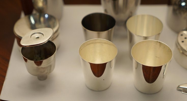 Art Deco Style Silver Hallmarked Zeppelin Cocktail Shaker, 1960s