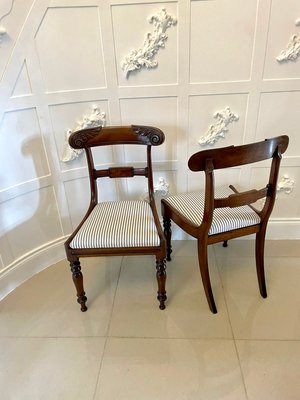 Antique Regency Quality Mahogany Dining Chairs 1830s Set of 4