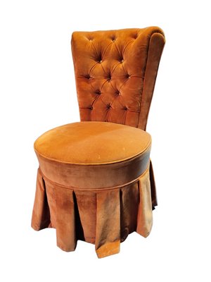Vintage orange velvet chair outlet