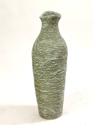 Grüne Mid-Century Bodenvase aus Keramik von Pesthidegkúti, 1970er bei Pamono kaufen