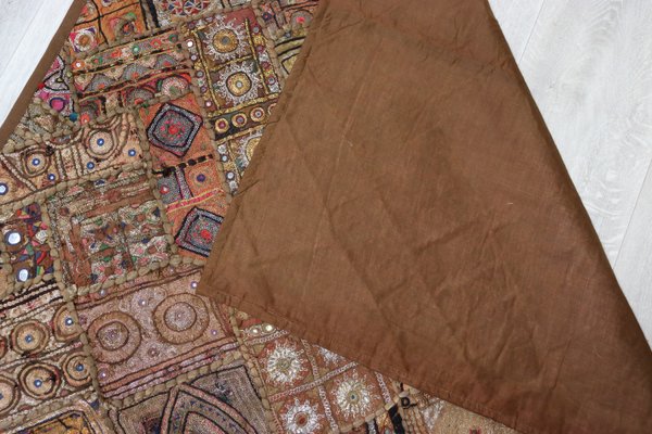 Vintage Embroidered Wall Hung Patchwork Tapestry, Kutch, India for