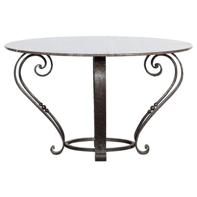 Round wrought outlet iron table