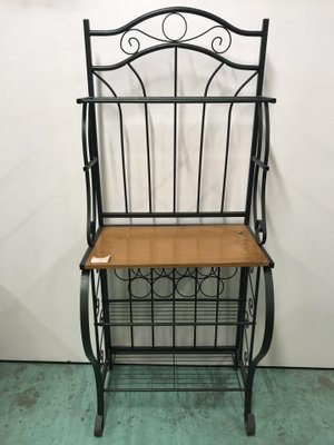 【SALE】vintage iron shelf 1180*800*310 Vintage Wrought Iron Standing Shelf | Chairish