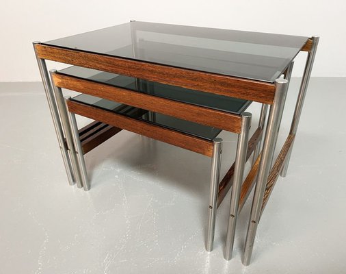 Glass chrome nest of tables deals