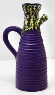 Vintage Hand Decorated Fat Lava Pitcher, West Germany, 1960s for