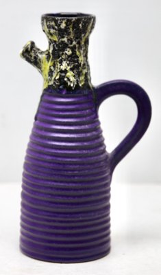 Vintage Hand Decorated Fat Lava Pitcher, West Germany, 1960s for