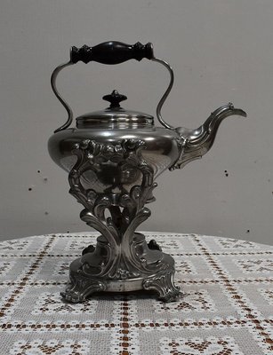 Table Roulante En Laiton Argenté