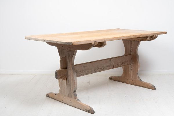 Northern Swedish Genuine Country Dining Trestle Table for sale at