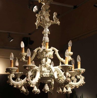 Capodimonte chandelier roses deals