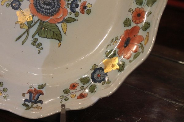 18th Century Hand Painted Multi Color Porcelain Decorative Dinner