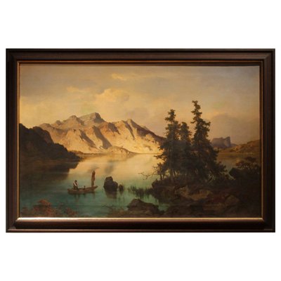 Joseph Brunner, Austrian Landscape with Lake and Mountain