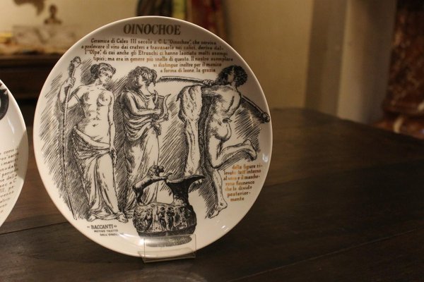 Fornasetti printed face plate - Black
