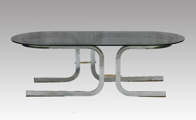 Mid Century French Chrome Glass Coffee Table 1970s For At Pamono - Mid Century Chrome Glass Coffee Table Mid Century French Chrome Glass Coffee Table 1970s For At Pamono - Mid Century Chrome Glass Coffee Table