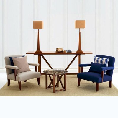 Club Chair in Sand Linen by Ada Interiors for sale at Pamono