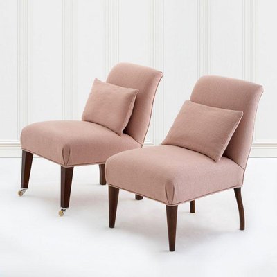 Ada pink on sale velvet chair