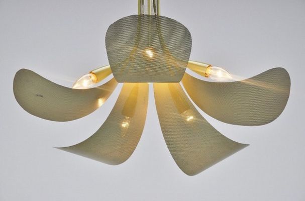 French Flower Shaped Ceiling Lamp 1950s For At Pamono French Flower Shaped Ceiling Lamp 1950s 4