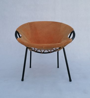 Mid Century Circle Balloon Chair by Lusch Erzeugnis for Lusch Co 1960s for sale at Pamono