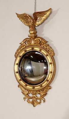 Mid-Century Empire Style Witch Mirror in Giltwood, 1950s for sale
