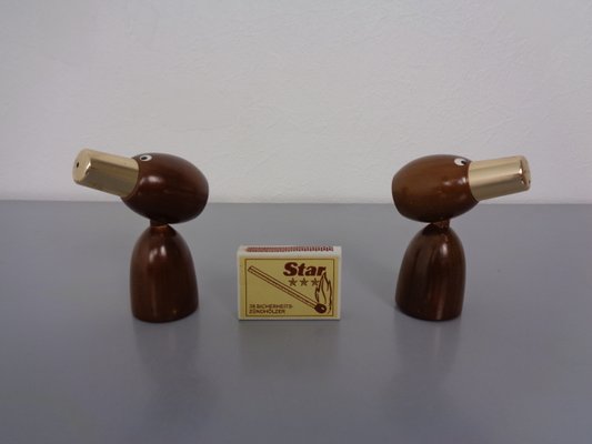 VINTAGE MCM 1960s Green Harvest Fruit Salt & Pepper Shakers